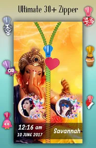 Ganesh Chaturthi Zipper Lock S screenshot 3