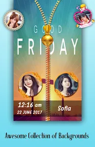 Good Friday Zipper Lock Screen screenshot 2