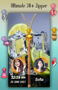 Ice Cube Zipper Lock Screen screenshot 3
