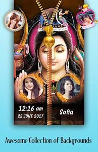 Lord Shiva Zipper Lock Screen screenshot 0
