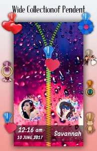 Rainy Glass Zipper Lock Screen screenshot 4
