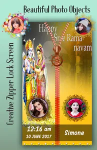 Rama Navami Zipper Lock Screen screenshot 2