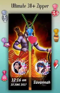 Rama Navami Zipper Lock Screen screenshot 3