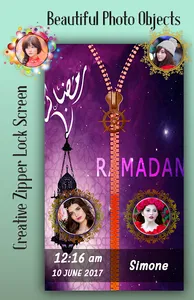 Ramjan Zipper Lock Screen screenshot 2