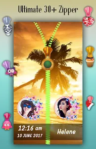 Sunrise Zipper Lock Screen screenshot 3
