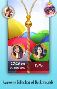 Umbrella Zipper Lock Screen screenshot 0