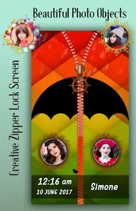 Umbrella Zipper Lock Screen screenshot 2