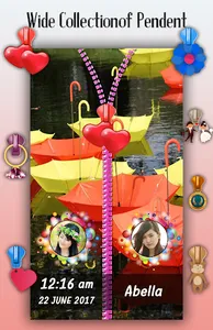 Umbrella Zipper Lock Screen screenshot 4