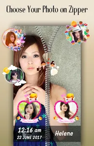 Waterdrops Zipper Lock Screen screenshot 1