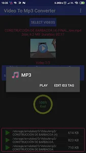 Video to mp3, mp2, aac or wav. screenshot 7