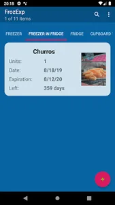 FrozExp: Frozen foods expiry d screenshot 1