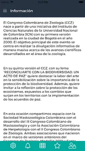 Congreso Colombiano Zoología screenshot 1