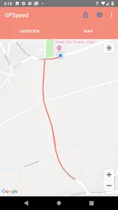 GPSpeed: GPS-Tachometer, Dista screenshot 1