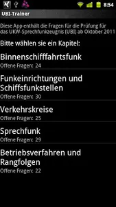German UBI exam trainer screenshot 0