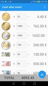 Cash and money calculation screenshot 0