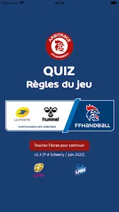 FFHandball QUIZ règles du jeu screenshot 1