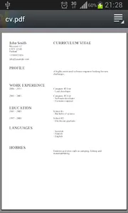 Curriculum Vitae screenshot 8