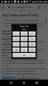 SCS signer application screenshot 1