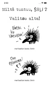 Kiroileva siili meritaatioäppi screenshot 1