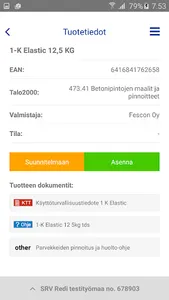 RT tuotetieto screenshot 3