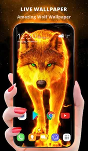 Fire Wallpaper Theme Lone Wolf screenshot 0