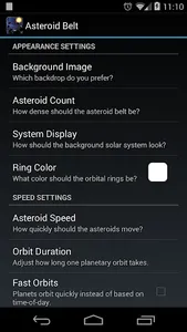 Asteroid Belt Live Wallpaper screenshot 5