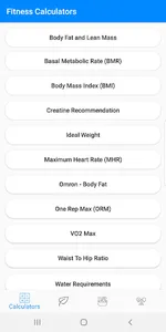 FitCal - Fitness Calculators screenshot 3