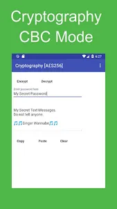 Cryptography Tool [AES256/CBC/ screenshot 1