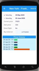 Flights Price Alert screenshot 2