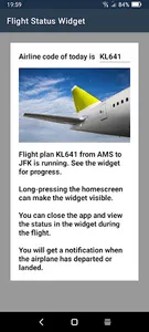 Flight Status Widget screenshot 1