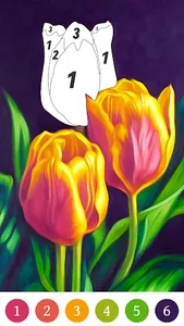 Flower Color by Number Game screenshot 9