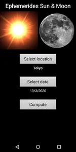 Ephemerides screenshot 1