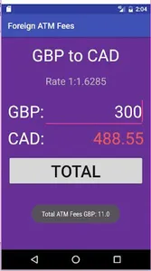 Foreign ATM fee Calculator screenshot 3
