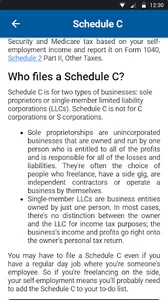 Form 1040 Schedule C screenshot 4