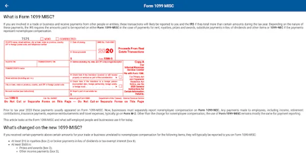 1099 Form MISC screenshot 9