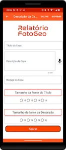 Relatório Fotogeo screenshot 2