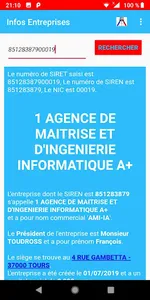 Infos Entreprises Ami-IA screenshot 0