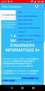 Infos Entreprises Ami-IA screenshot 3