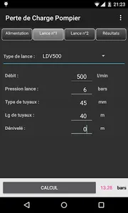 Perte de Charge Pompier screenshot 1