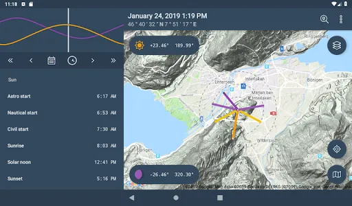 The Sun Ephemeris (Sunset, Sun screenshot 6