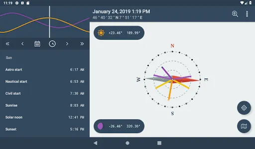 The Sun Ephemeris (Sunset, Sun screenshot 8