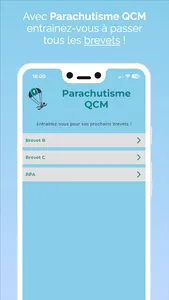 Parachutisme QCM screenshot 0