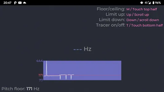 Pitch tracker for Android screenshot 1