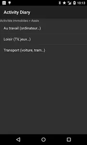 Activity Diary screenshot 1