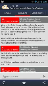 BugDroid - Bugzilla client screenshot 1