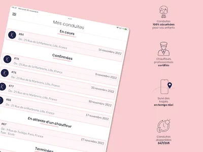 Kidways - chauffeurs enfants screenshot 9