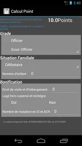 Calcul Point Mise en compétiti screenshot 0