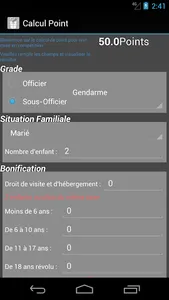 Calcul Point Mise en compétiti screenshot 1