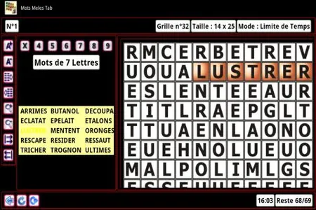 Word Search Tab Eval FR screenshot 1