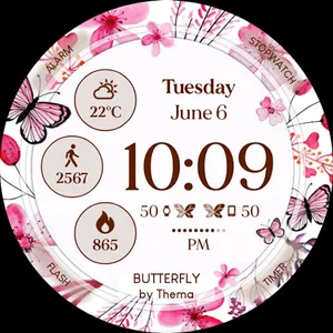 Butterfly Watch Face screenshot 8